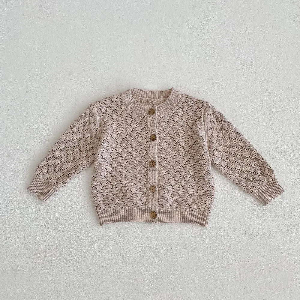 Spring and Autumn Boys and Girls Baby Knitted Cotton Cardigan Coat Wholesale Girls Clothes