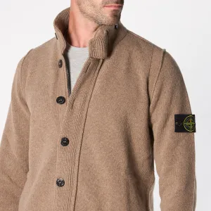 STONE ISLAND CARDIGAN 8115547A3 V0075 BROWN