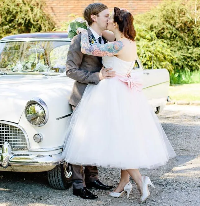 Strapless 1950s Vintage Short Country Wedding Dress,20111656