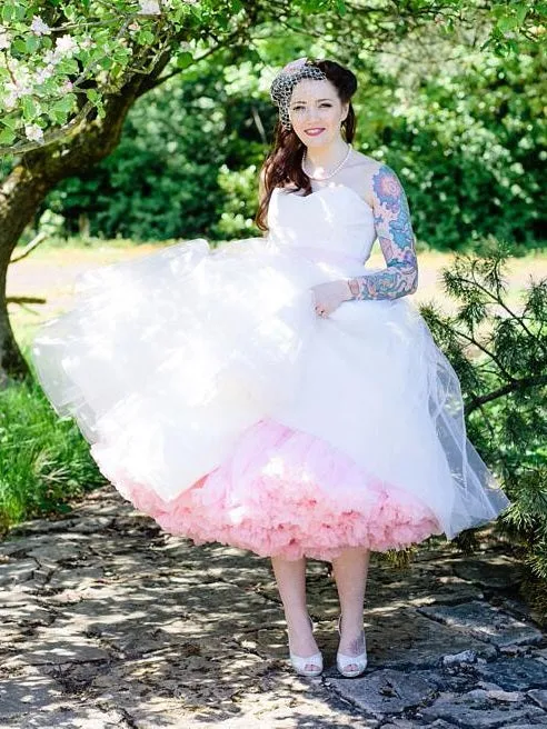 Strapless 1950s Vintage Short Country Wedding Dress,20111656