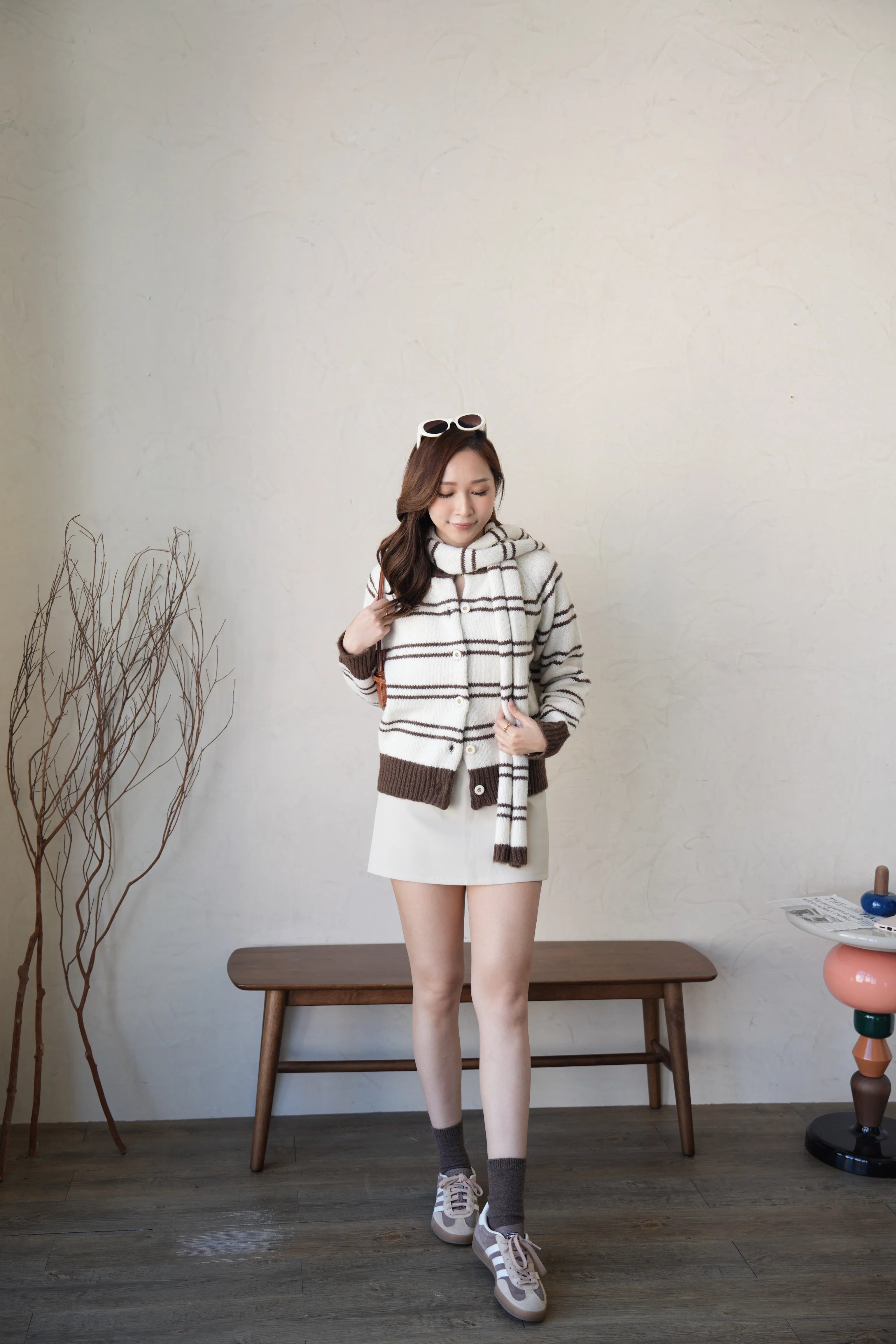 Stripe Soft Wrap Cardigan