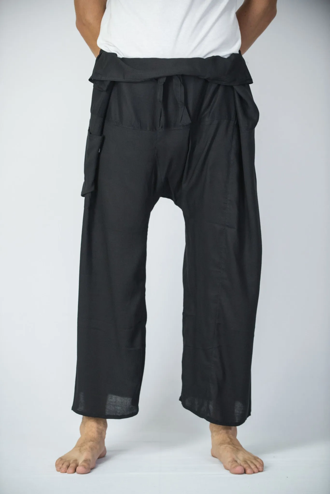 Thai Fisherman Yoga Massage Pants Black