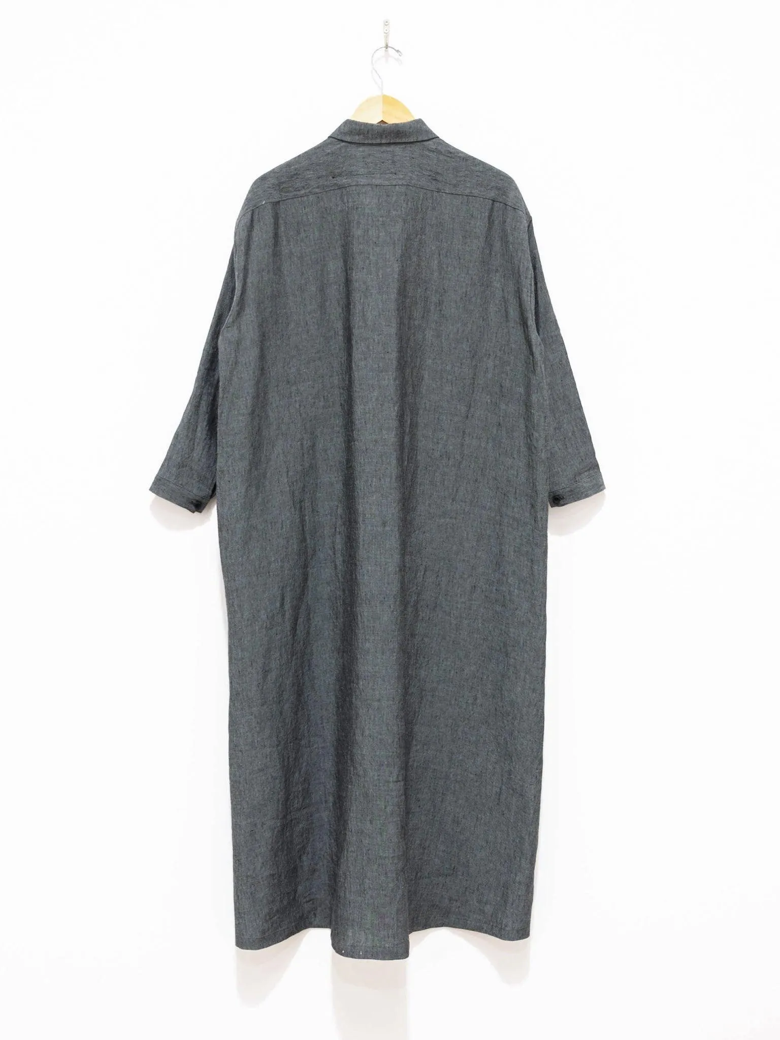 The Draughtsman Dress - Blue Slate Laundered Linen