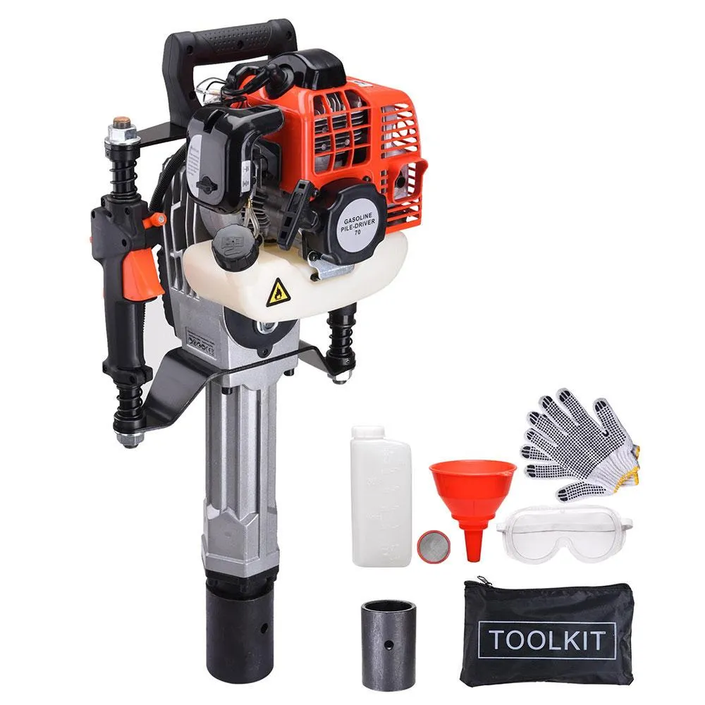 TheLAShop 52cc 1.7hp 2-stroke T-post EPA Gas Powered Petrol Pile Driver Kit