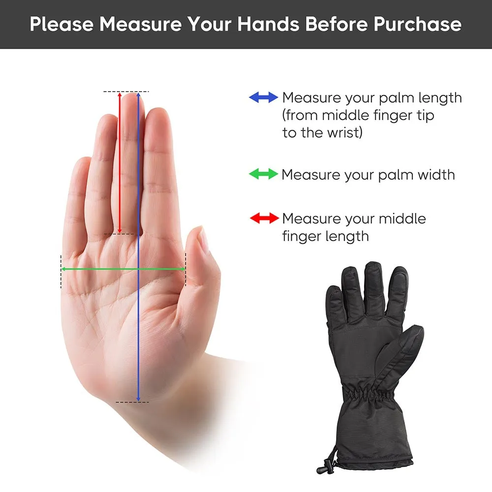 TheLAShop Battery Heated Gloves Touchscreen 3 Heat Setting