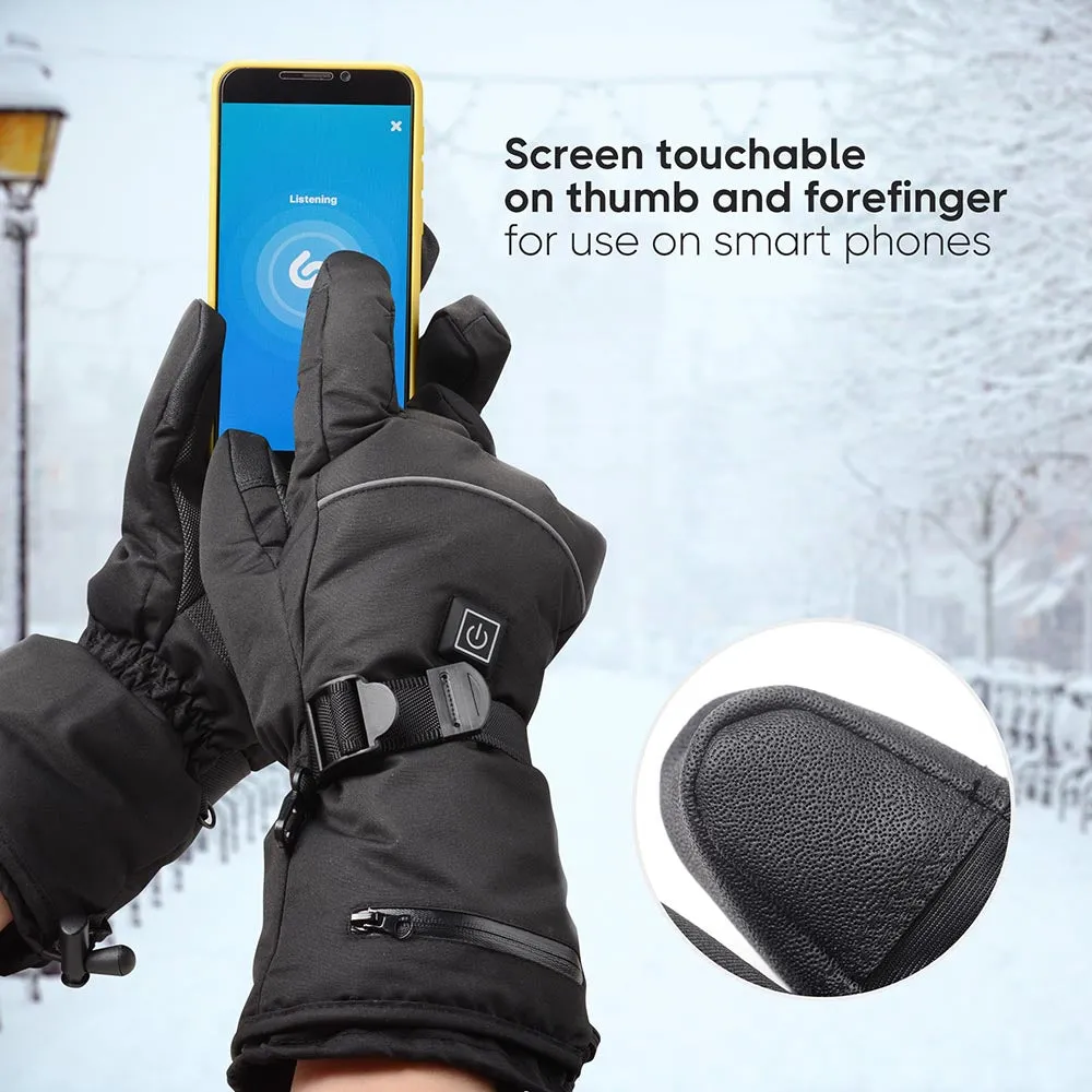 TheLAShop Battery Heated Gloves Touchscreen 3 Heat Setting