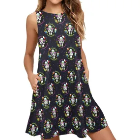 To Infinity And Beyond Sleeveless A-Line Pocket Dres