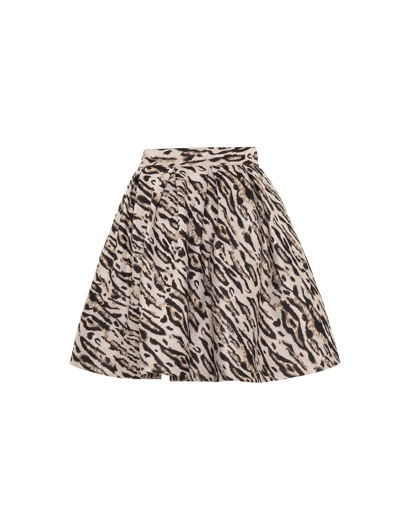 Tyche Jacquard Short Pleated Skirt