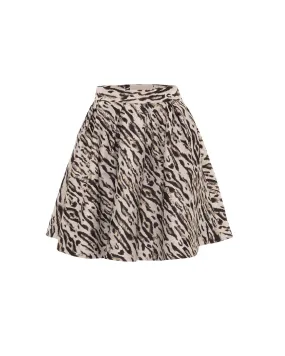 Tyche Jacquard Short Pleated Skirt