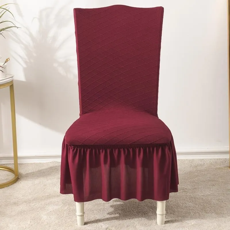 Universal High Elasticity Skirt Chair Cover Green