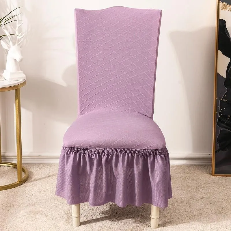 Universal High Elasticity Skirt Chair Cover Green