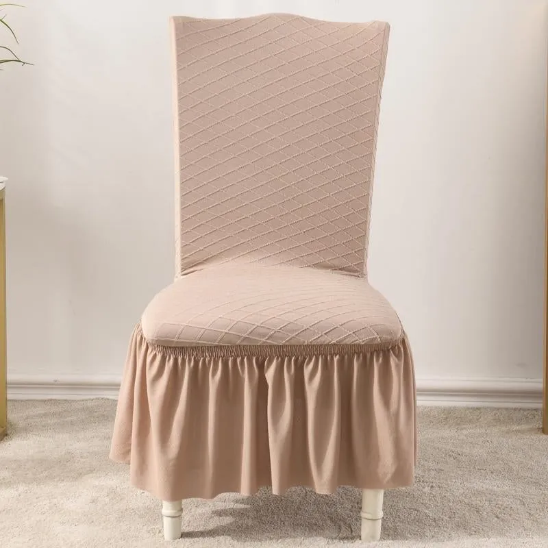 Universal High Elasticity Skirt Chair Cover Green