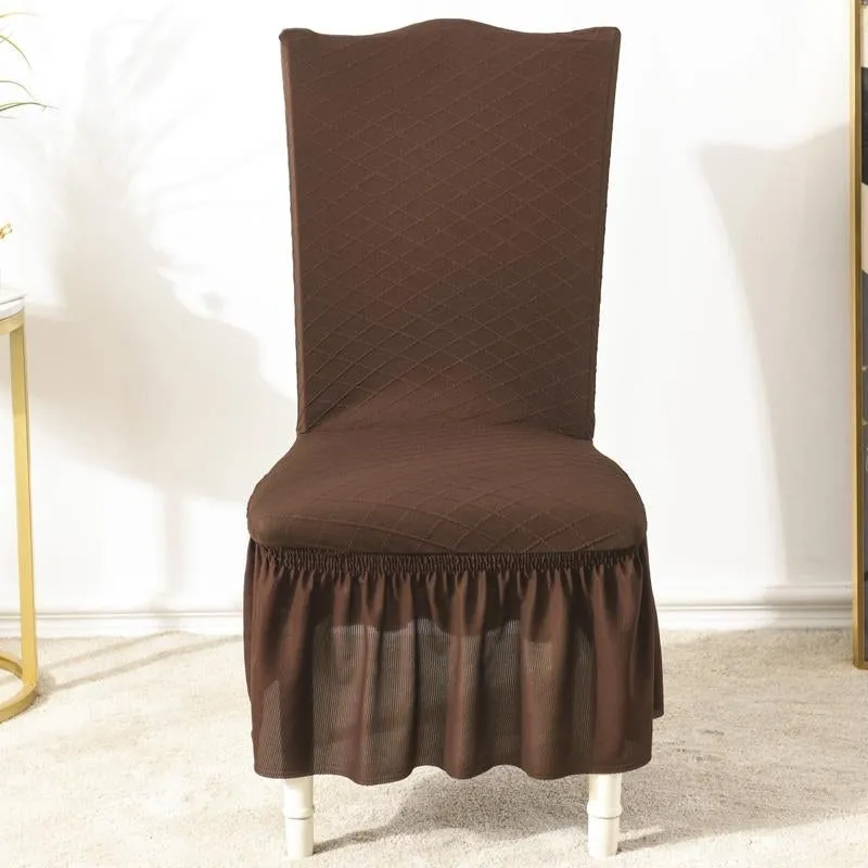 Universal High Elasticity Skirt Chair Cover Green