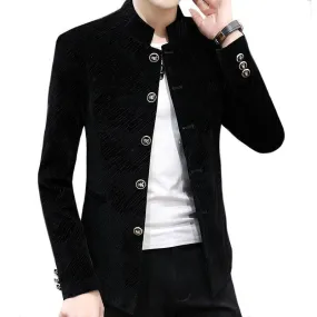 Velvet Tunic Men Casual Blazer