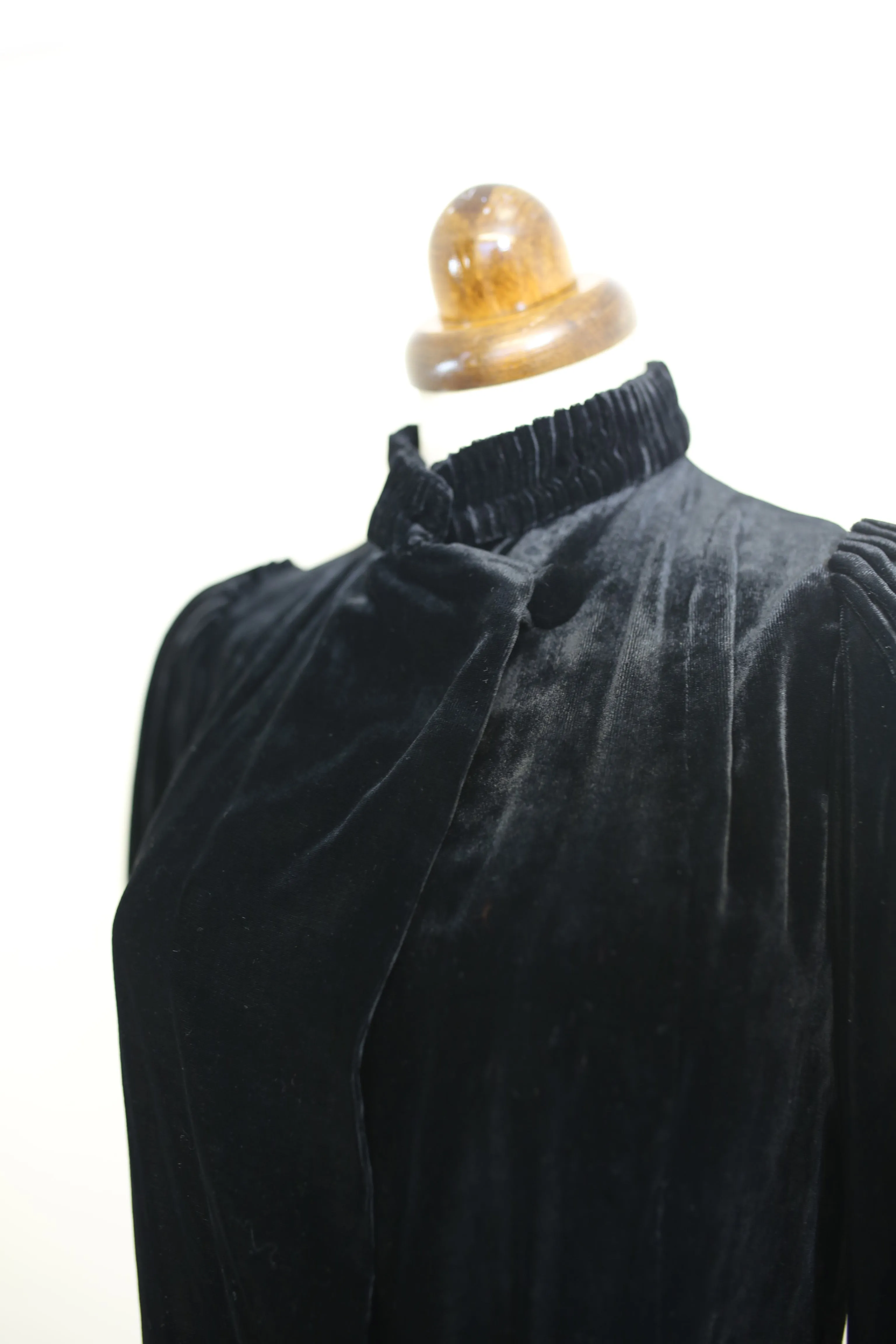 Vintage 1930s Silk Velvet Dress Coat