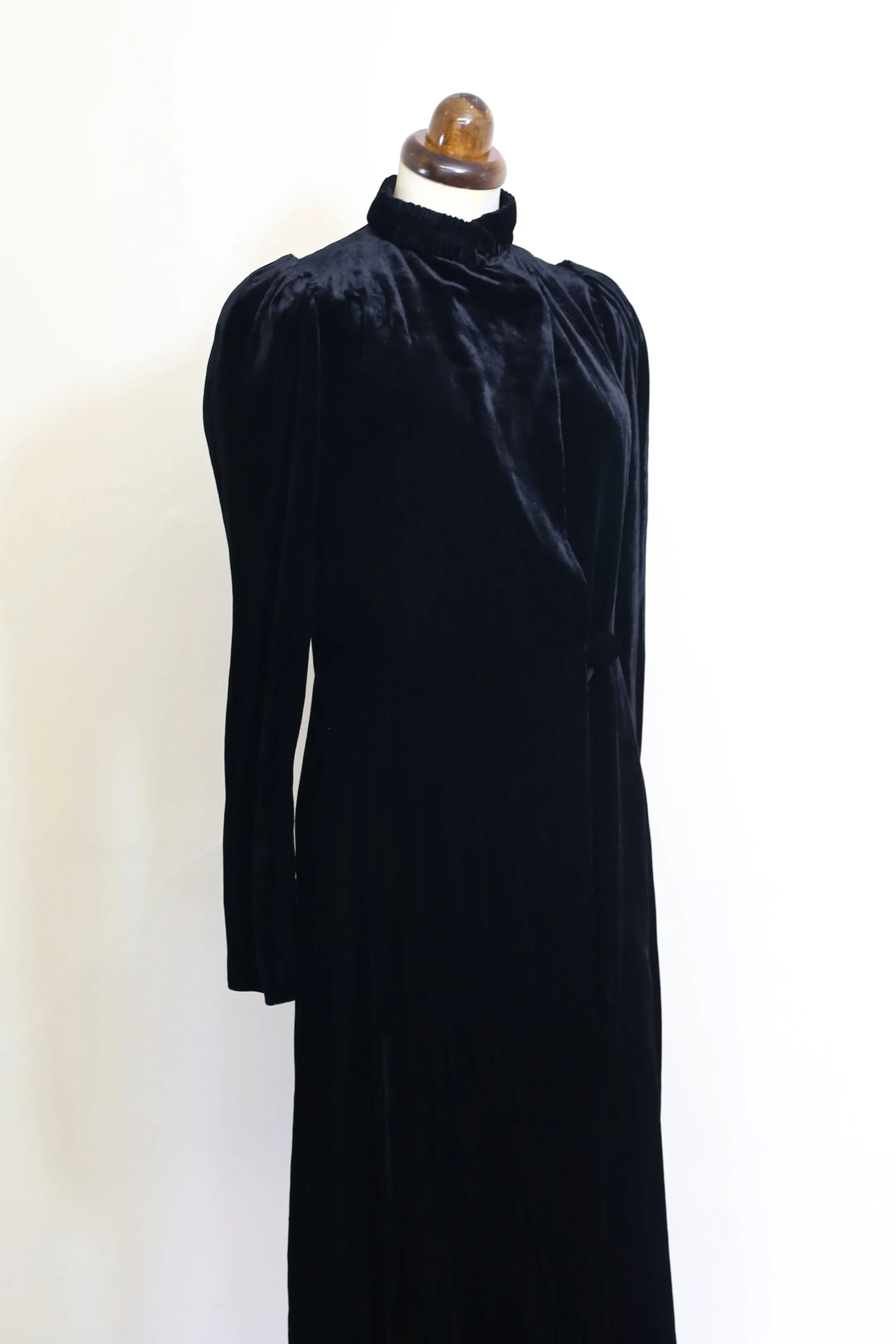 Vintage 1930s Silk Velvet Dress Coat