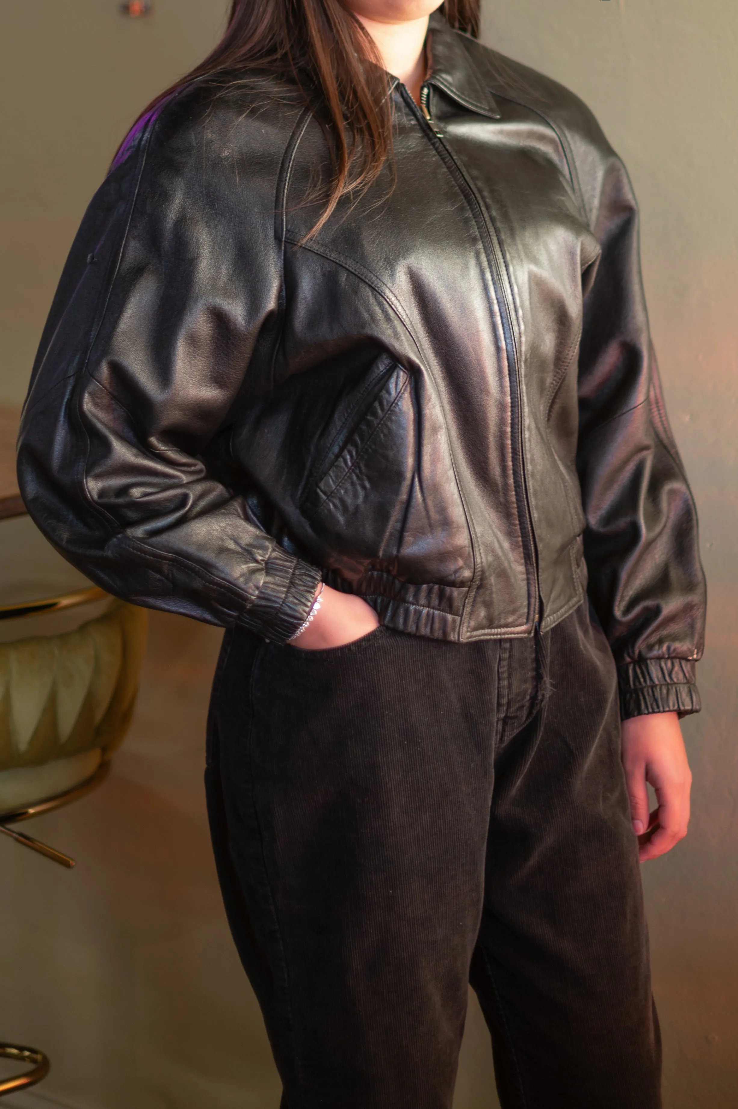 Vintage Black Leather Jacket