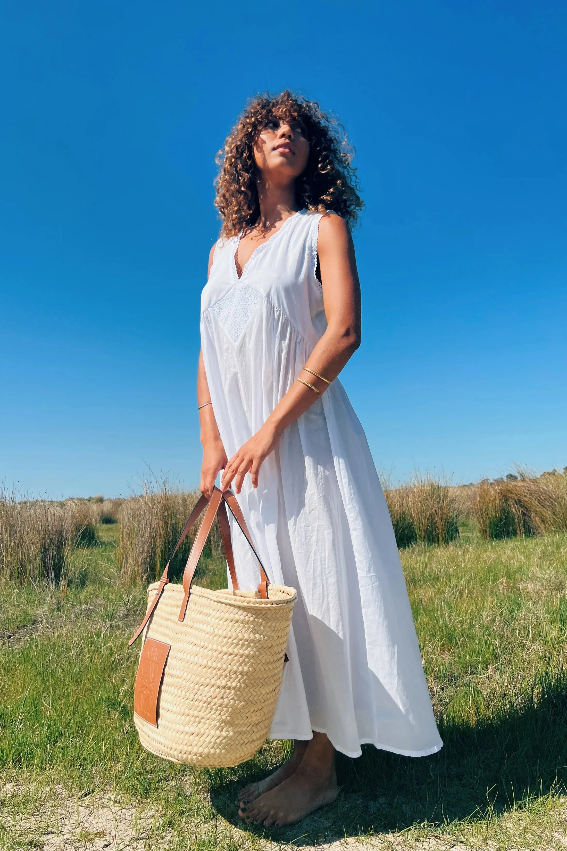 Vintage Cotton Gown Ivory