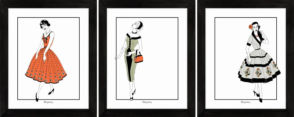 Vintage Dress (Colour) - Art Prints