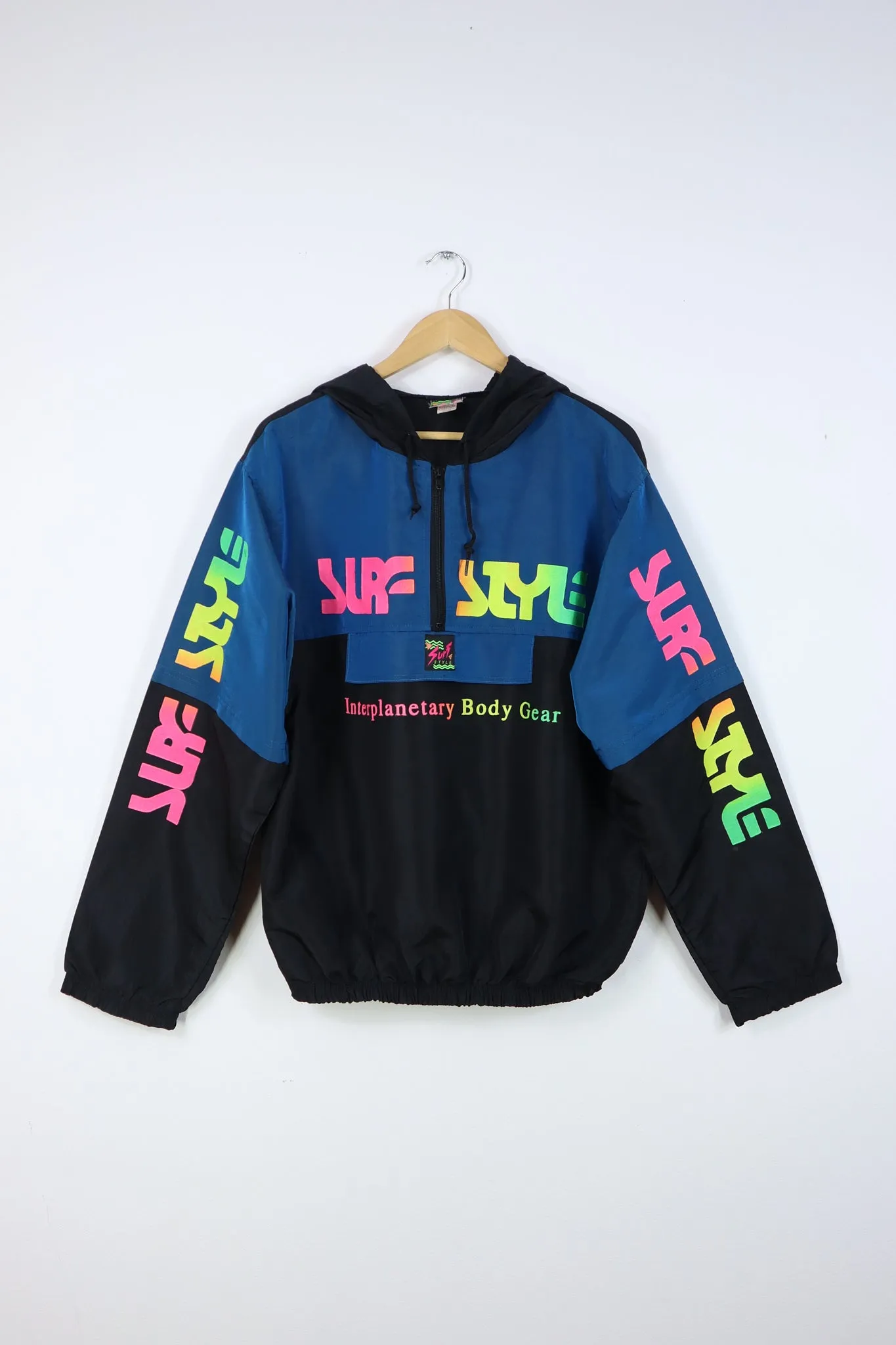 Vintage Hooded Surf Style Windbreaker