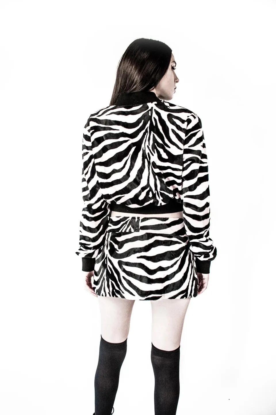 Vintage Zebra Bomber Jacket