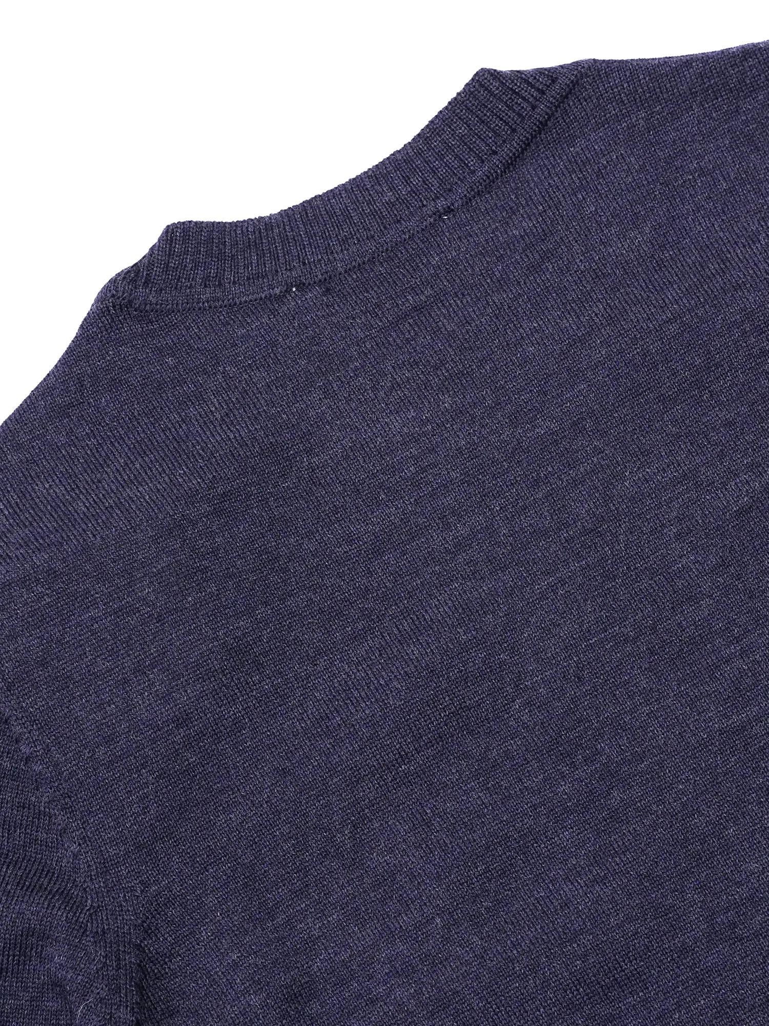 W_MERINOS R-NECK PULLOVER FOX HEAD PATCH_INDIGO