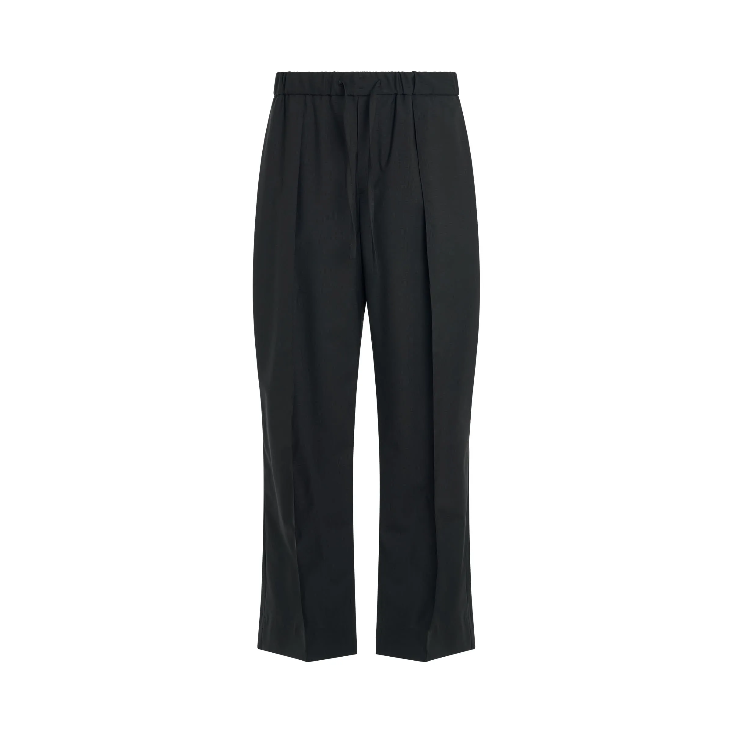 Wool Relaxed Fit Pants in Black