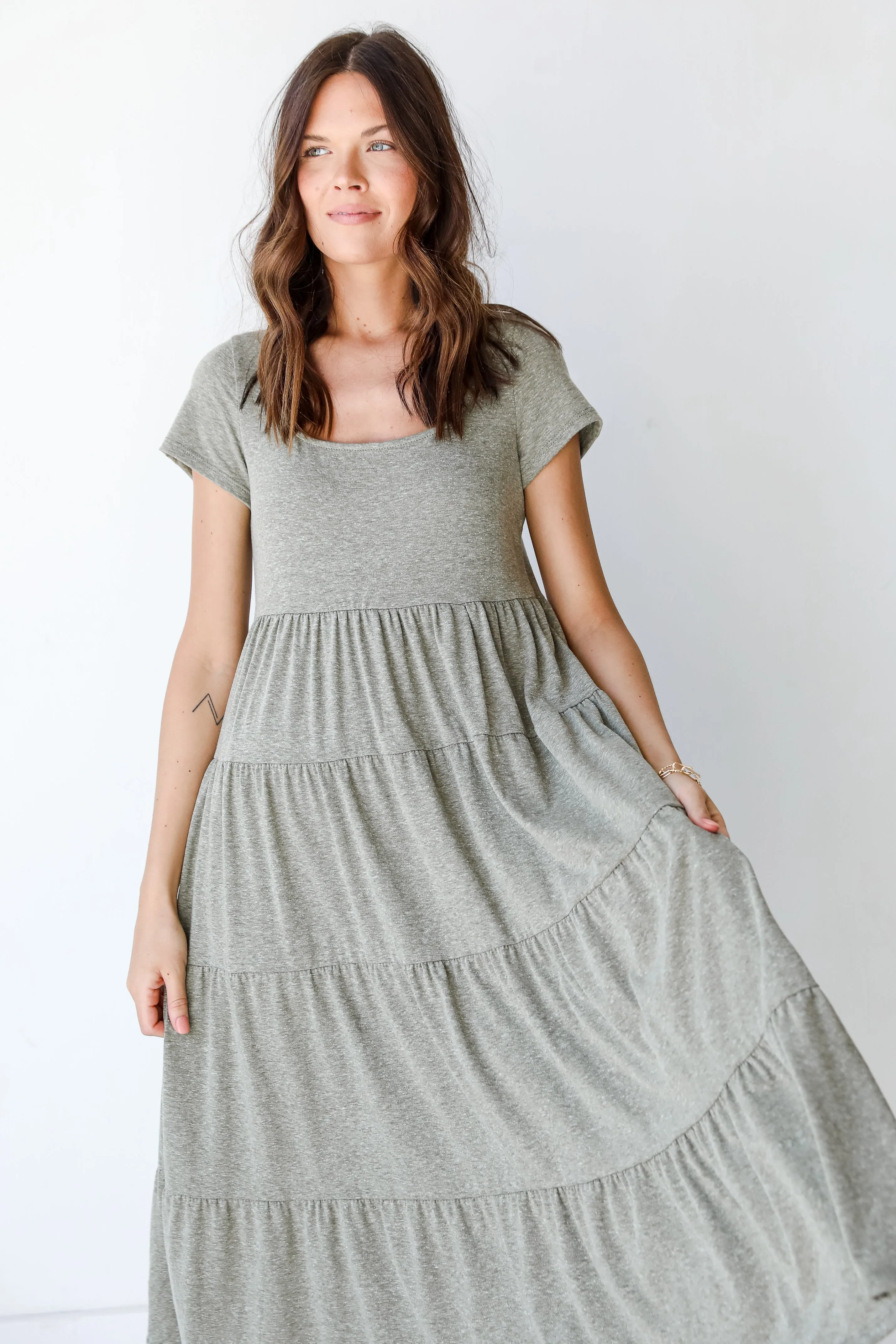 Zoey T-Shirt Tiered Maxi Dress