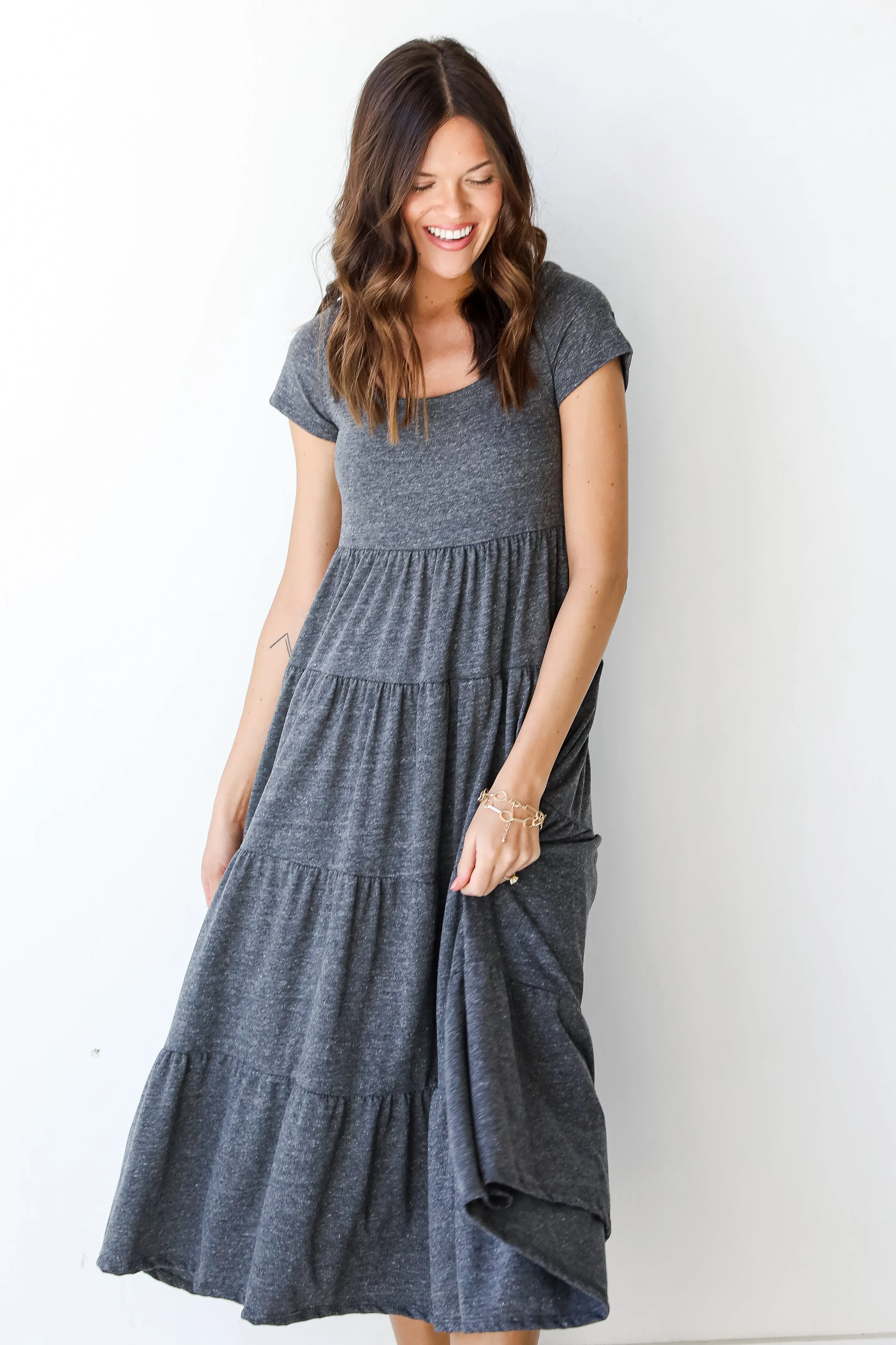 Zoey T-Shirt Tiered Maxi Dress